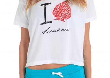 Μπλούζα Κοντομάνικη Sneak Aces I love 4039-615-WHITE Γυναικείο - Sneak Aces - 