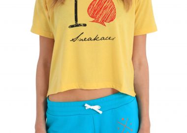 Μπλούζα Κοντομάνικη Sneak Aces I love 4039-615-YELLOW Γυναικείο - Sneak Aces - 