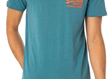 Μπλούζα Κοντομάνικη Superdry D2 Ovin Vintage Vl Neon M1011478A-9HF Ανδρικό - Superdry - 