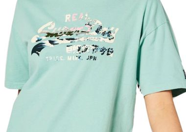 Μπλούζα Κοντομάνικη Superdry Vintage Vl Narrative W1010789A-GZL Γυναικείο - Superdry - 