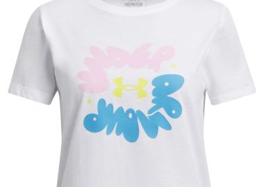 Μπλούζα Κοντομάνικη Under Armour Bubble Wordmark 1389765-100 Κορίτσι - Under Armour - 