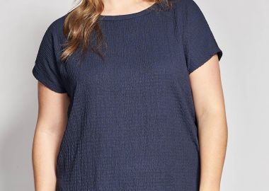 Μπλούζα κοντομάνικη ζέρσεϊ γκοφρέ -  - 