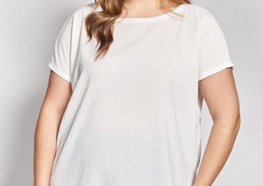 Μπλούζα κοντομάνικη ζέρσεϊ γκοφρέ -  - 