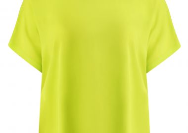 Μπλούζα κρεπ με στρογγυλή λαιμόκοψη - MAT FASHION - 