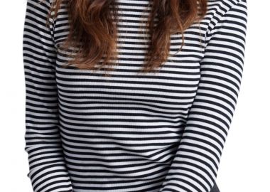 Μπλούζα Μακρυμάνικη 24 Colours Ριγέ 12250a-BLACK Γυναικείο - 24 Colours - 