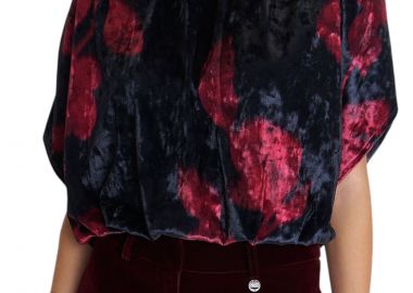 Μπλούζα Μακρυμάνικη Ale Φλοράλ Βελούδινη 82023308-MULTICOLOR Γυναικείο - Ale - 