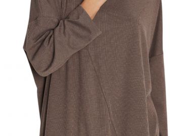 Μπλούζα Μακρυμάνικη Ale Με Loose Λαιμό 8921542-CAPPUCCINO Γυναικείο - Ale - 