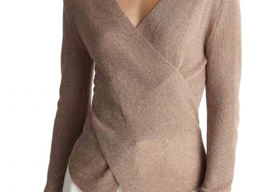 Μπλούζα Μακρυμάνικη Ale Πλεκτή Κρουαζέ 8P23385-BEIGE Γυναικείο - Ale - 