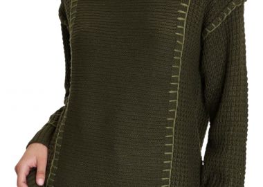 Μπλούζα Μακρυμάνικη Ale Πλεκτή Μακριά 8P22911-KHAKI Γυναικείο - Ale - 