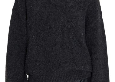 Μπλούζα Μακρυμάνικη Ale Πλεκτή Με Διακοσμητικά Στοιχεία 8P22923-DARK GREY Γυναικείο - Ale - 