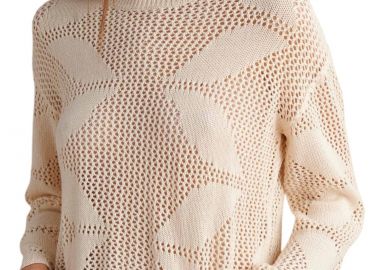 Μπλούζα Μακρυμάνικη Attrattivo Με Διάτρητη Πλέξη 9P22466-OFF WHITE Γυναικείο - Attrattivo - 