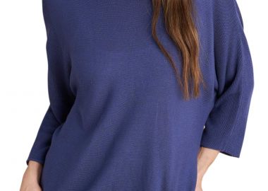 Μπλούζα Μακρυμάνικη Attrattivo Πλεκτή Με Ανοιχτή Λαιμόκοψη 9P23393-BLUE Γυναικείο - Attrattivo - 