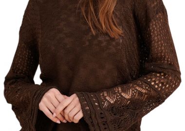 Μπλούζα Μακρυμάνικη Attrattivo Πλεκτή Με Ιδιαίτερα Μανίκια 9P23388-CHOCOLATE Γυναικείο - Attrattivo - 