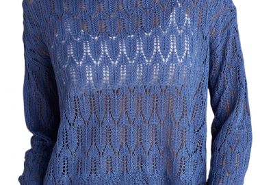 Μπλούζα Μακρυμάνικη Attrattivo Πλεκτή Με Ιδιαίτερη Πλέξη 9P20752E-OCEAN BLUE Γυναικείο - Attrattivo - 