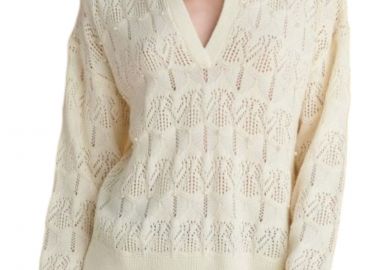 Μπλούζα Μακρυμάνικη Attrattivo Πλεκτή Με Πέρλες 9P22084-OFF WHITE Γυναικείο - Attrattivo - 