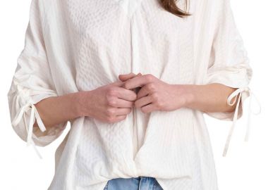 Μπλούζα Μακρυμάνικη Attrattivo Τουνίκ Με V Λαιμόκοψη 9922958-WHITE Γυναικείο - Attrattivo - 