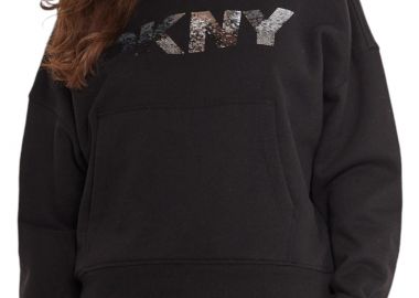 Μπλούζα Μακρυμάνικη DKNY Φούτερ Με Κουκούλα Logo DP4T1031-BWG Γυναικείο - DKNY - 