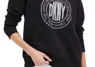 Μπλούζα Μακρυμάνικη DKNY Rhinestone Medallion Logo Relaxed Fit Hoodie DP3T9442-BSV Γυναικείο - DKNY - 