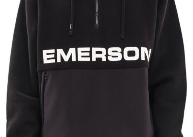 Μπλούζα Μακρυμάνικη Emerson Half Zip Sweatshirt 232.EM20.29-BLACK Ανδρικό - Emerson - 