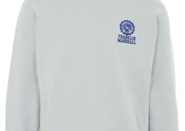 Μπλούζα Μακρυμάνικη Franklin & Marshall Brushed Cotton Fleece JM5013.000.2004P01-014-SILVER GREY Ανδρικό - Franklin & Marshall - 