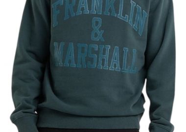 Μπλούζα Μακρυμάνικη Franklin & Marshall Front Logo JM5206.000.2004P01-102-BOTTLE GREEN Ανδρικό - Franklin & Marshall - 