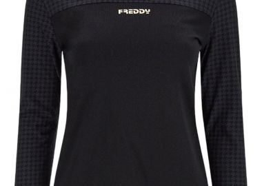 Μπλούζα Μακρυμάνικη Freddy Houndstooth Fabric F2WBCT6-NNN23 Γυναικείο - Freddy - 