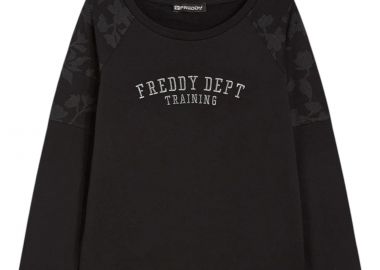 Μπλούζα Μακρυμάνικη Freddy Lurex Embroidery And Floral Print Shoulders F3WTRS7-NFLO58 Γυναικείο - Freddy - 