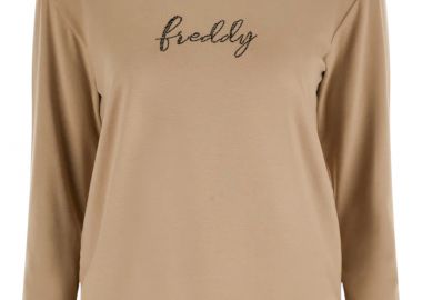 Μπλούζα Μακρυμάνικη Freddy Rhinestone Logo F3WSLT4-M93 Γυναικείο - Freddy - 