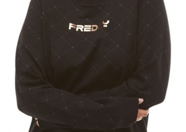 Μπλούζα Μακρυμάνικη Freddy Tonal Geometric Print F3WBCS7C-NG13 Γυναικείο - Freddy - 