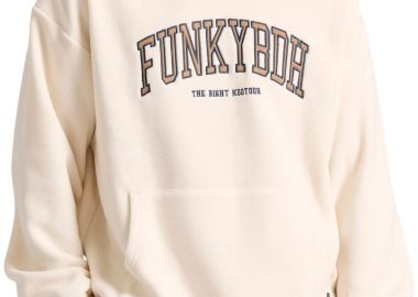 Μπλούζα Μακρυμάνικη Funky Buddha Ανδρικό Φούτερ Με Κουκούλα FBM010-057-06-OFF WHITE Ανδρικό - Funky Buddha - 