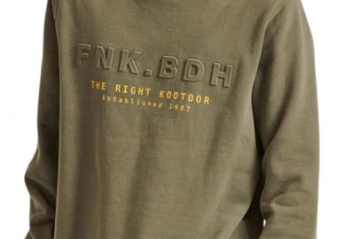 Μπλούζα Μακρυμάνικη Funky Buddha Embossed Τύπωμα Στο Στήθος FBM010-017-06-CEMENT Ανδρικό - Funky Buddha - 