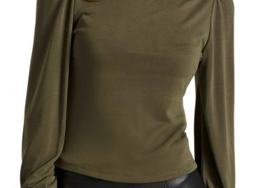 Μπλούζα Μακρυμάνικη Funky Buddha Γυναικεία Μπλούζα Μακρύ Μανίκι FBL010-109-07-KHAKI Γυναικείο - Funky Buddha - 