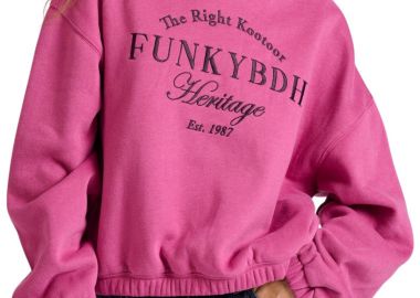 Μπλούζα Μακρυμάνικη Funky Buddha Γυναικείο Φούτερ Με Λαιμόκοψη FBL010-107-06-DRY ROSE Γυναικείο - Funky Buddha - 