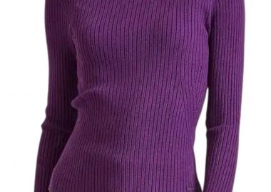 Μπλούζα Μακρυμάνικη Funky Buddha Γυναικείο Πλεκτό Με Λαιμόκοψη FBL010-103-09-PURPLE Γυναικείο - Funky Buddha - 