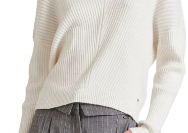 Μπλούζα Μακρυμάνικη Funky Buddha Γυναικείο Πλεκτό Με Λαιμόκοψη FBL010-105-09-OFF WHITE Γυναικείο - Funky Buddha - 