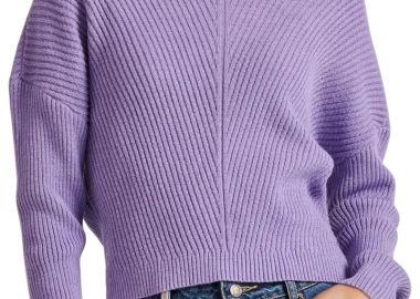 Μπλούζα Μακρυμάνικη Funky Buddha Γυναικείο Πλεκτό Με Λαιμόκοψη FBL010-105-09-ROYAL LILAC Γυναικείο - Funky Buddha - 