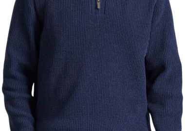 Μπλούζα Μακρυμάνικη Funky Buddha Half Zip Πλεκτή FBM010-052-09-NAVY Ανδρικό - Funky Buddha - 