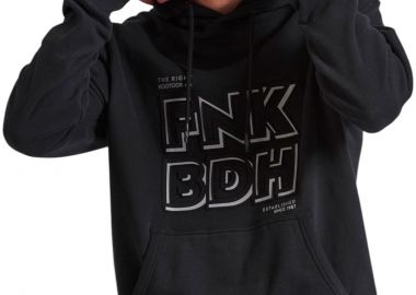 Μπλούζα Μακρυμάνικη Funky Buddha Hoodie With Embossed Print On Chest FBM010-018-06-BLACK Ανδρικό - Funky Buddha - 