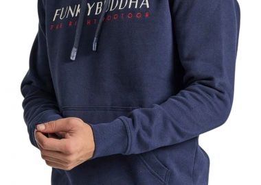 Μπλούζα Μακρυμάνικη Funky Buddha Με Κέντημα Στο Στήθος FBM010-006-06-NAVY Ανδρικό - Funky Buddha - 