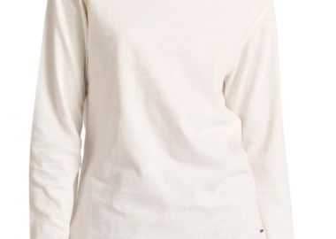 Μπλούζα Μακρυμάνικη Funky Buddha Με Στρογγυλή Λαιμόκοψη FBL010-100-07-OFF WHITE Γυναικείο - Funky Buddha - 