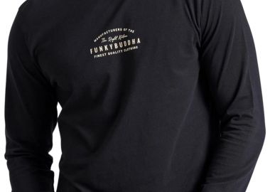 Μπλούζα Μακρυμάνικη Funky Buddha Με Τύπωμα Στο Στήθος FBM010-004-07-BLACK Ανδρικό - Funky Buddha - 