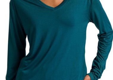 Μπλούζα Μακρυμάνικη Funky Buddha Με V Λαιμόκοψη FBL010-115-07-DK MOSS Γυναικείο - Funky Buddha - 