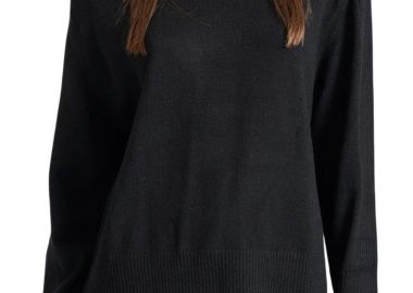 Μπλούζα Μακρυμάνικη Funky Buddha Πλεκτή Βισκόζη FBL010-104-09-BLACK Γυναικείο - Funky Buddha - 