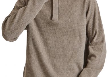 Μπλούζα Μακρυμάνικη Funky Buddha Πλεκτή Half Zip FBM010-055-09-BEIGE MEL Ανδρικό - Funky Buddha - 