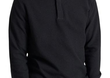 Μπλούζα Μακρυμάνικη Funky Buddha Πλεκτή Half Zip FBM010-055-09-BLACK MEL Ανδρικό - Funky Buddha - 