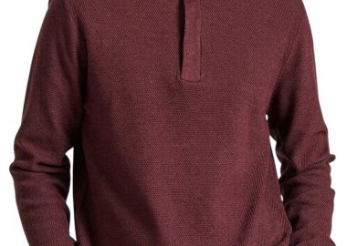 Μπλούζα Μακρυμάνικη Funky Buddha Πλεκτή Half Zip FBM010-055-09-BURGUNDY MEL Ανδρικό - Funky Buddha - 