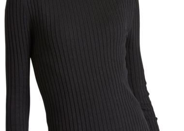 Μπλούζα Μακρυμάνικη Funky Buddha Πλεκτή Με Raw Edges FBL010-141-09-BLACK Γυναικείο - Funky Buddha - 