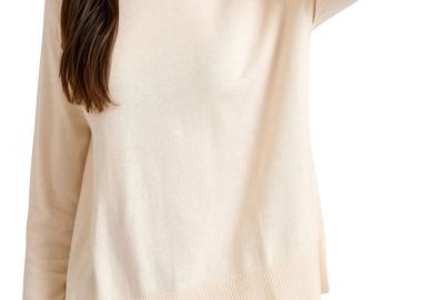 Μπλούζα Μακρυμάνικη Funky Buddha Πλεκτό Με Στρογγυλή Λαιμόκοψη FBL010-100-09-CHALK Γυναικείο - Funky Buddha - 