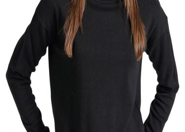 Μπλούζα Μακρυμάνικη Funky Buddha Πλεκτό Ζιβάγκο FBL010-102-09-BLACK Γυναικείο - Funky Buddha - 