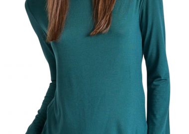 Μπλούζα Μακρυμάνικη Funky Buddha Raw Edges FBL010-103-07-DK MOSS Γυναικείο - Funky Buddha - 